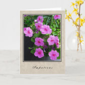 Carte Impatiens - série florale (Fleur jaune)