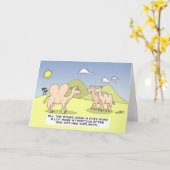 Carte Implants de chameaux - Anniversaire (Fleur jaune)