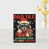 Carte Impôt Papa S'assurant que ce n'est pas Ison Raccoo (Fleur jaune)