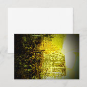 Carte Impression à l'effiloche jaune (Devant / Derrière)