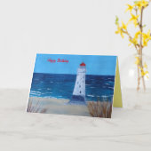 Carte Impression acrylique du phare Talacre (Fleur jaune)
