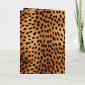 Carte Impression animale guépard marron et noir (Dos)