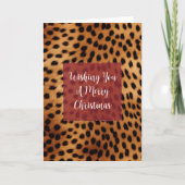 Carte Impression animale guépard marron et noir (Devant)