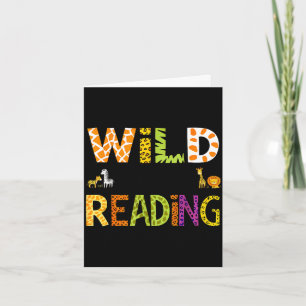 Carte Impression animale lit un livre personnage enfants