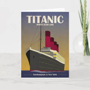 Carte Impression Art déco Titanic Ocean Liner