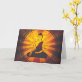 Carte Impression Bouddha vintage (Fleur jaune)