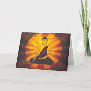 Carte Impression Bouddha vintage
