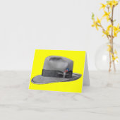 Carte Impression casquette masculine fedora des années 1 (Fleur jaune)