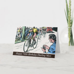 Carte Impression cyclable vintage