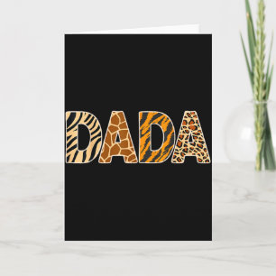 Carte Impression d'animal sauvage Dada Zèbre Girafe Tigr