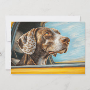 Carte Impression d'art d'aventure de chien tacheté sur u