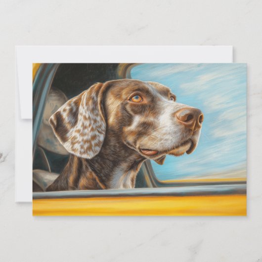 Carte Impression d'art d'aventure de chien tacheté sur u (Devant)