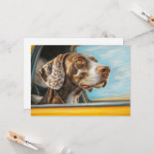 Carte Impression d'art d'aventure de chien tacheté sur u (Devant/Arrière en situation)
