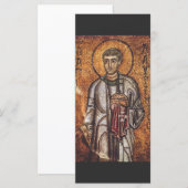 Carte Impression d'art mosaïque orthodoxe Saint Laurent (Devant / Derrière)