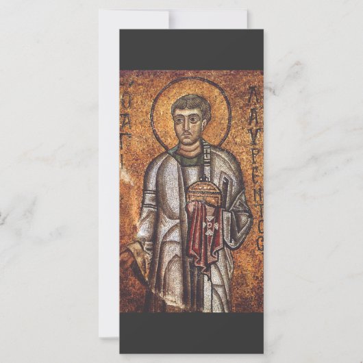 Carte Impression d'art mosaïque orthodoxe Saint Laurent (Devant)