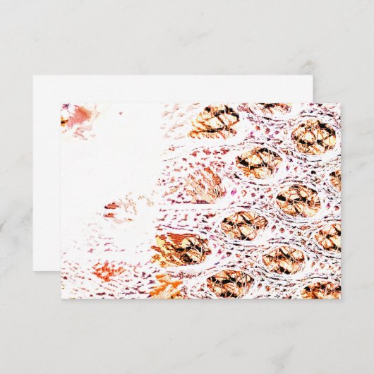 Carte Impression de cellule orange (Devant / Derrière)