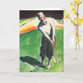 Carte Impression de golf de 1934 (Fleur jaune)