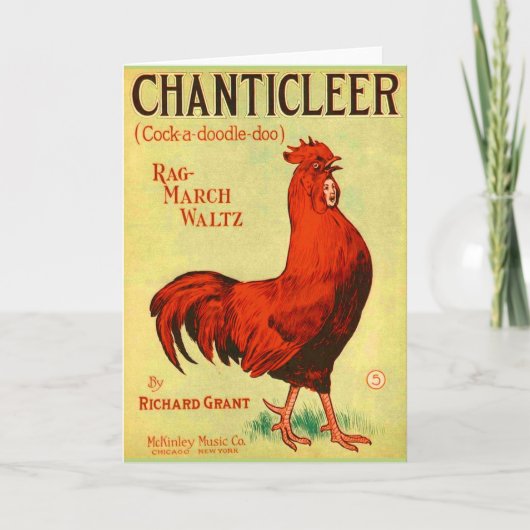 Carte Impression de la partition de chanticleer 1910 (Devant)