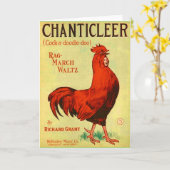 Carte Impression de la partition de chanticleer 1910 (Fleur jaune)