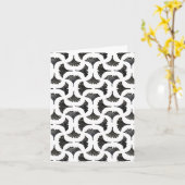Carte Impression de motif de gingko en noir et blanc (Fleur jaune)