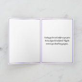 Carte Impression de patte violette et blanche à l'aquare (Intérieur)