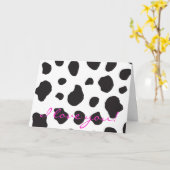 Carte Impression De Vache, Motif De Vache, Spots De Vach (Fleur jaune)