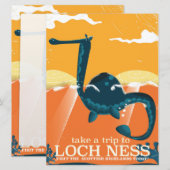 Carte Impression de voyage du monstre du Loch ness (Devant / Derrière)