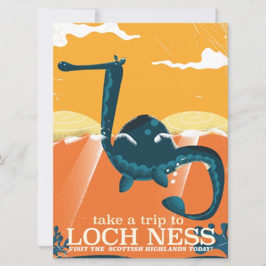 Carte Impression de voyage du monstre du Loch ness (Devant)