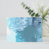 Carte Impression des vagues bleues (Debout devant)