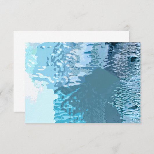 Carte Impression des vagues bleues (Devant / Derrière)