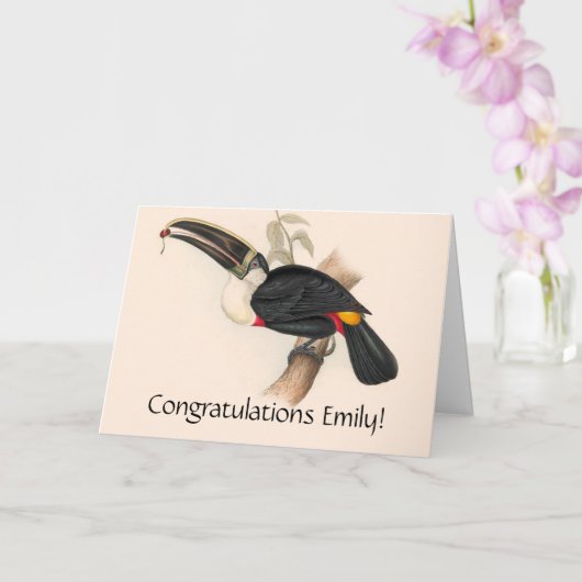 Carte Impression du Toucan de Cuvier : Oiseau Tropical V (Orchidée)