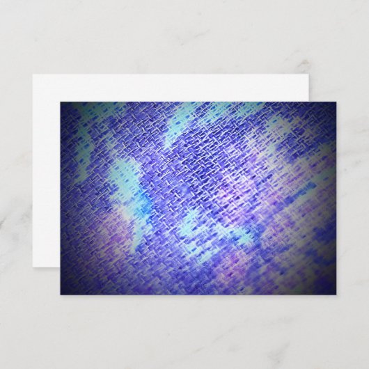 Carte Impression florale bleue (Devant / Derrière)