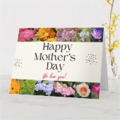 Carte Impression florale de la fête des mères (Fleur jaune)