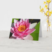 Carte Impression florale de nénuphar rose (Fleur jaune)