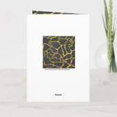 Carte Impression Giraffe noir et jaune (Dos)