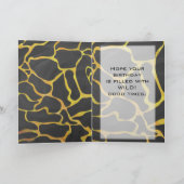 Carte Impression Giraffe noir et jaune (Intérieur)