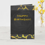 Carte Impression Giraffe noir et jaune (Fleur jaune)