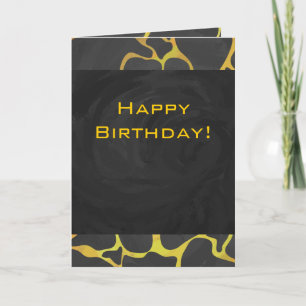 Carte Impression Giraffe noir et jaune