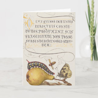 Carte Impression papillon de calligraphie chic vintage