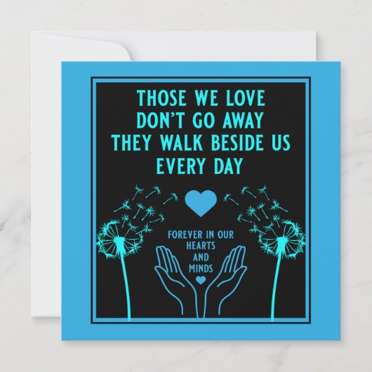 Carte Impression photo de deuil et de perte en mémoire (Devant)