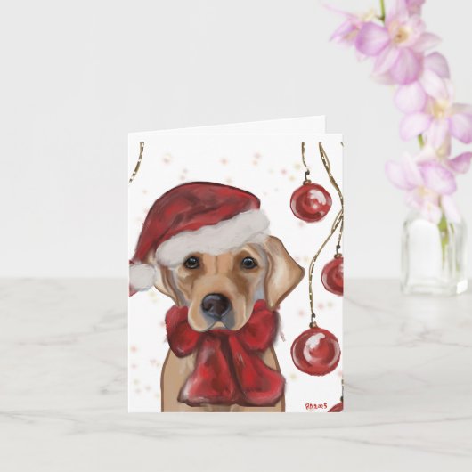 Carte Impression sur toile Labrador Retriever (Orchidée)