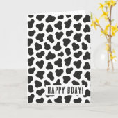 Carte Impression vache (Fleur jaune)