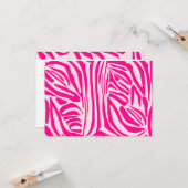 Carte Impression zèbre rose (Devant/Arrière en situation)