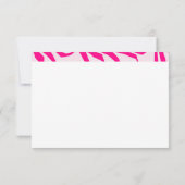 Carte Impression zèbre rose (Dos)