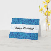Carte Impressionnisme bleu (Fleur jaune)