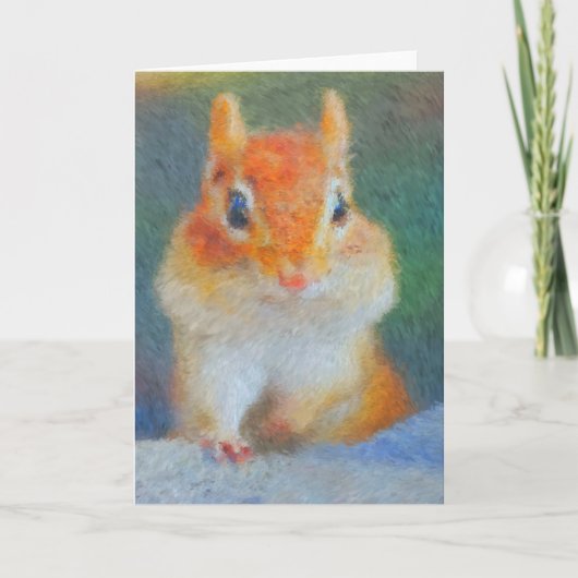 Carte Impressionniste Chipmunk (Devant)