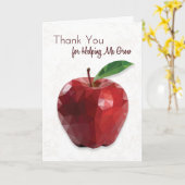 Carte Imprimable Apple pour l'appréciation des enseignan (Fleur jaune)