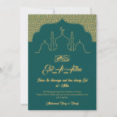 Carte imprimable Eid Moubarak | Salutation islamiq (Devant)