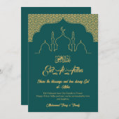 Carte imprimable Eid Mubarak | Vœux islamiques num (Devant / Derrière)