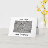 CARTE IMPRIMANTES DE PIEDS DANS LE SABLE / NOUVELLES FÉL (Fleur jaune)